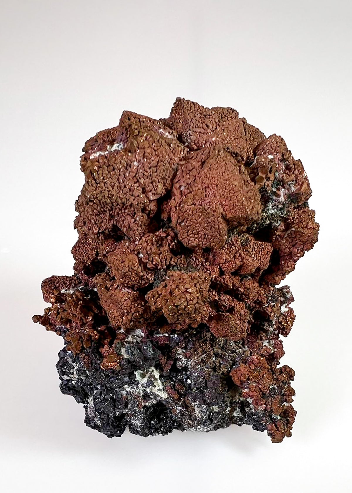 NATIVE COPPER ps. after CUPRITE with CUPRITE and NATIVE SILVER