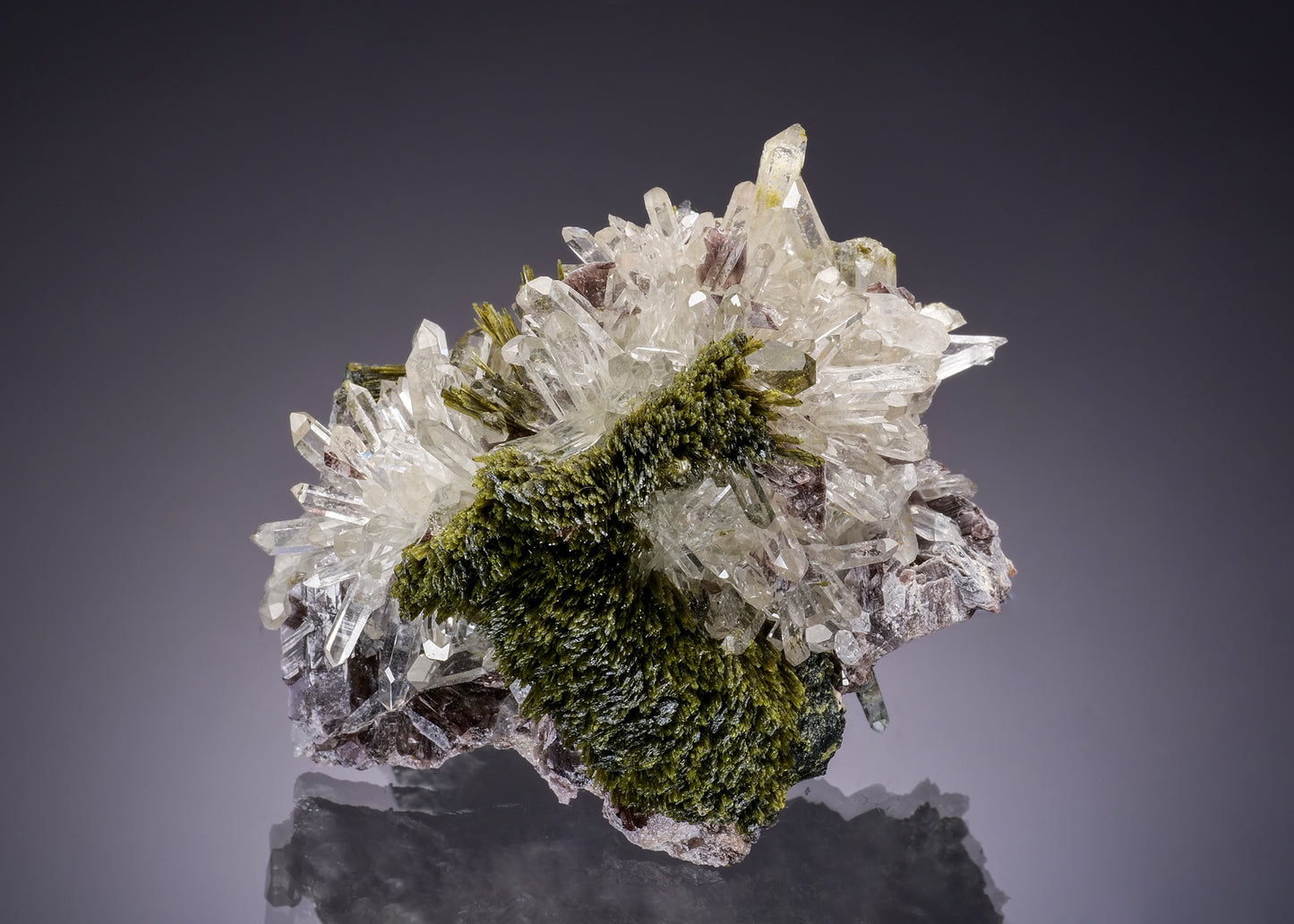 EPIDOTE with AXINITE-(Mn) and QUARTZ