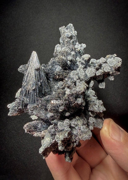 STIBNITE with BOULANGERITE and QUARTZ