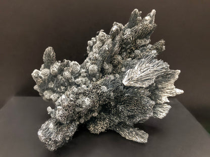 STIBNITE with BOULANGERITE and QUARTZ