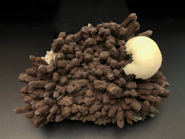 CALCITE with QUARTZ and GOETHITE