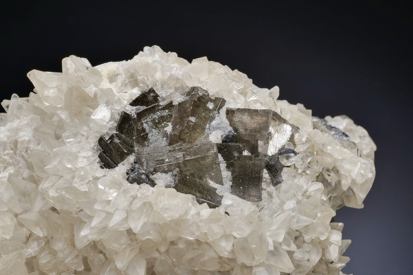 CALCITE on FLUORITE