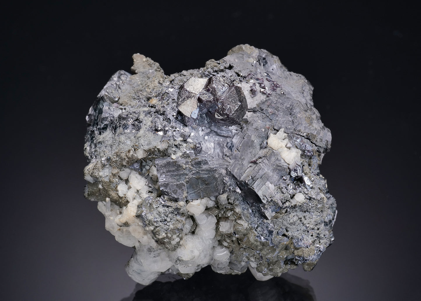PYRARGYRITE on GALENA
