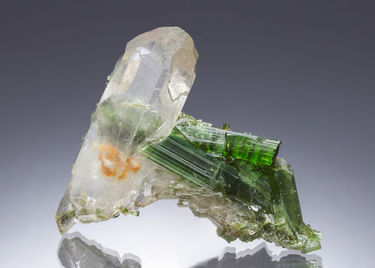 ELBAITE with QUARTZ