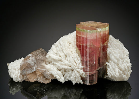 TOURMALINE with QUARTZ and CLEAVELANDITE