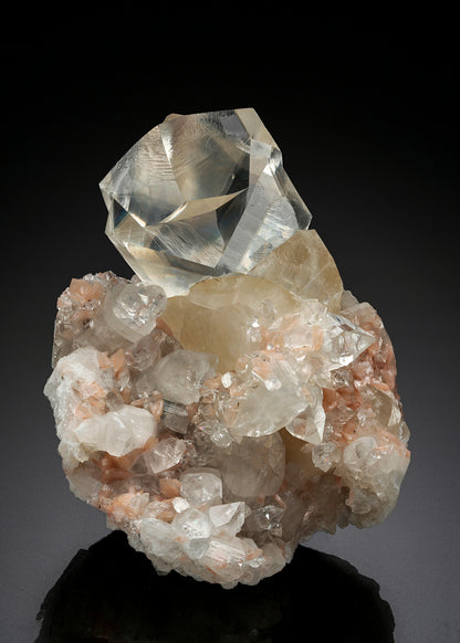 CALCITE with STILBITE and FLUORAPOPHYLLITE