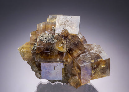 FLUORITE with PYRITE