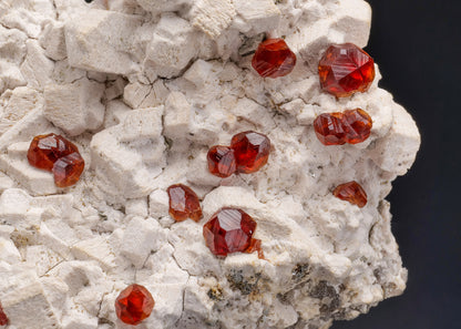 SPESSARTINE on Feldspar
