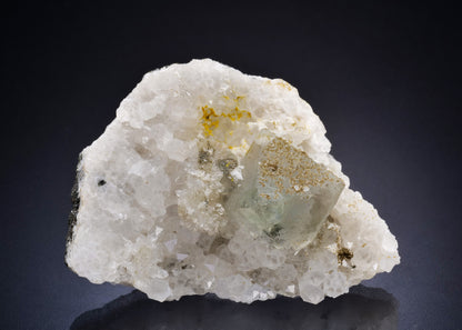 FLUORITE with SIDERITE and QUARTZ