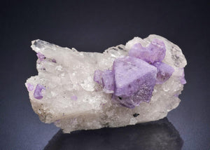 FLUORITE on QUARTZ