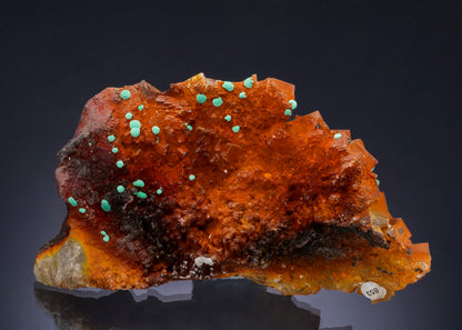 MALACHITE on FLUORITE with painting