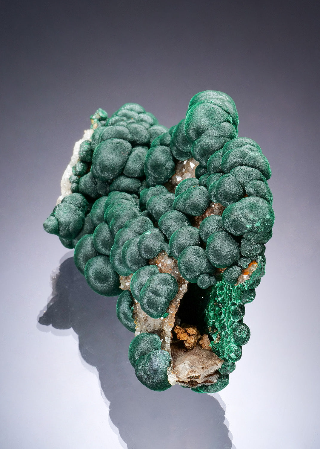 MALACHITE on QUARTZ