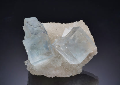 FLUORITE on QUARTZ