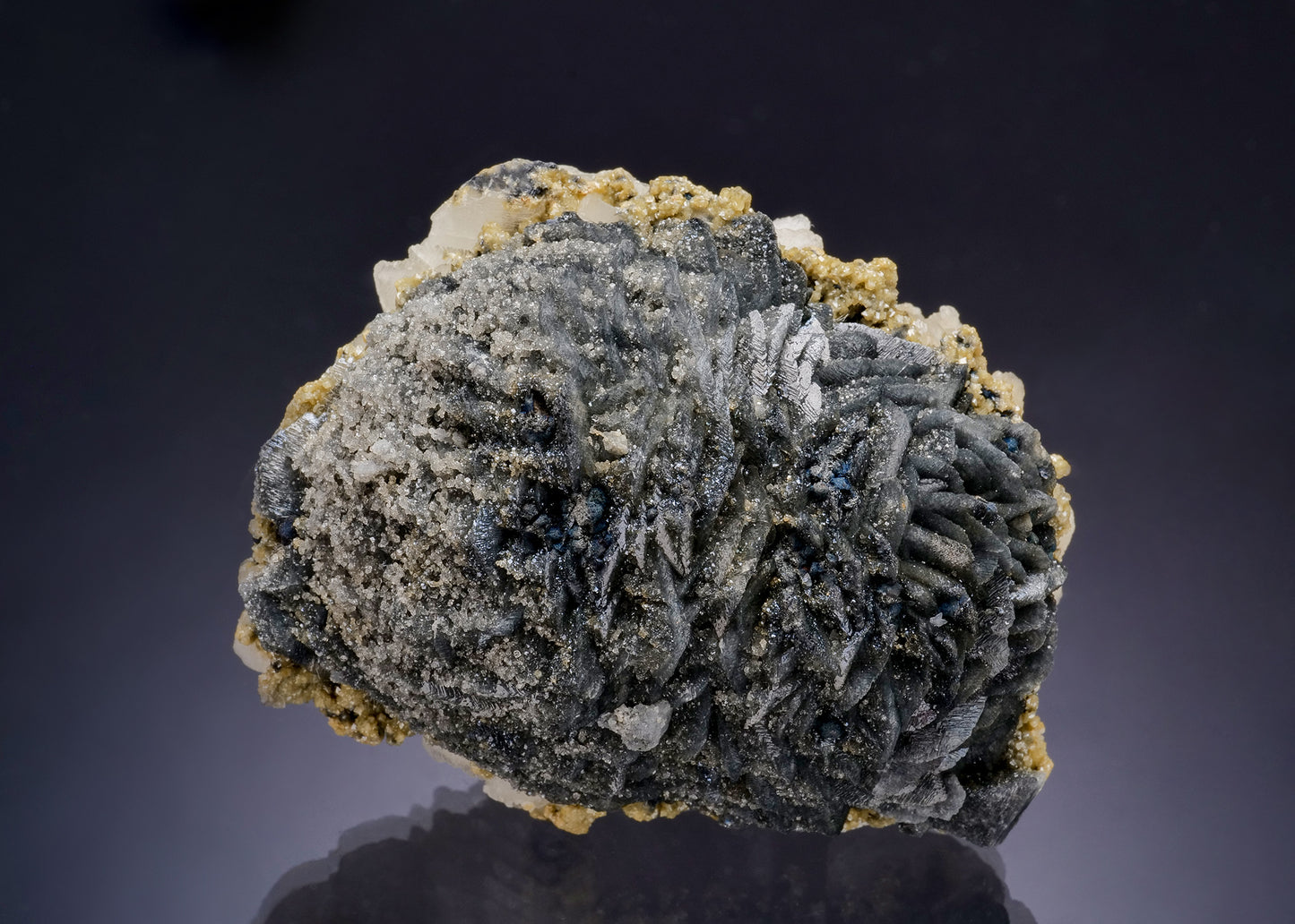 CALCITE with BOULANGERITE inclusions