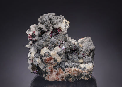 XANTHOCONITE with PROUSTITE and STEPHANITE