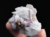 ELBAITE with Lepidolite on Cleavelandite