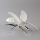 Lladro Design Figures, Hercules Beetle Figurine. Matte White