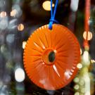 Waterford New Year 2025 Firework Disc Dated Ornament, Orange