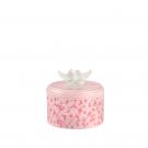 Lalique Fleurs De Cerisiers Pink Lacquered Wood Box, Medium