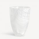 Kosta Boda Contrast 8" Vase White White