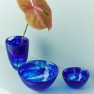 Kosta Boda Contrast 8" Vase Blue