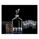 Nachtmann Aspen Decanter and 6 Whiskey Tumblers, Set of 7