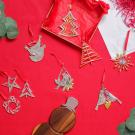 Nambe Metal Twelve Days of Christmas Ornament, Three French Hens