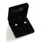 Cashs Ireland, 18K Gold-Plated Shamrock Pierced Earrings Pair | Crystal ...